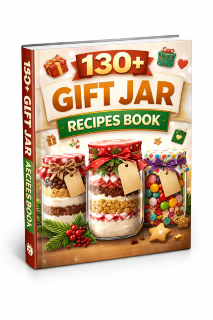 130+ gift jar recipes book for creative DIY mason jar gift ideas