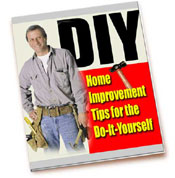 DIY Home Improvement Tips Guide showing home renovation, painting, repair tools, and do it yourself house upgrade projects