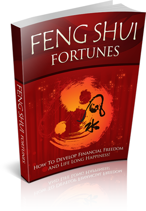 Feng Shui Fortunes Guide showing wealth attraction, positive energy flow, lucky symbols, and prosperous home environment concept