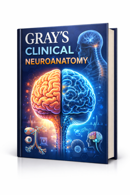 Gray’s Clinical Neuroanatomy guide showing brain anatomy, nervous system structures, and clinical neuroanatomy concepts for medical students and neurologists
