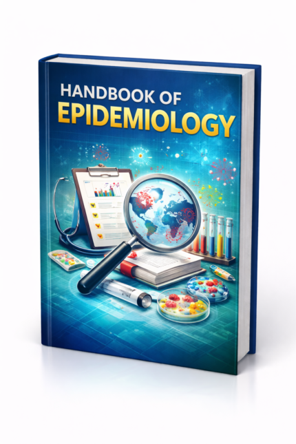 Handbook of epidemiology book showing public health research, disease prevention, and epidemiological data analysis for students and professionals