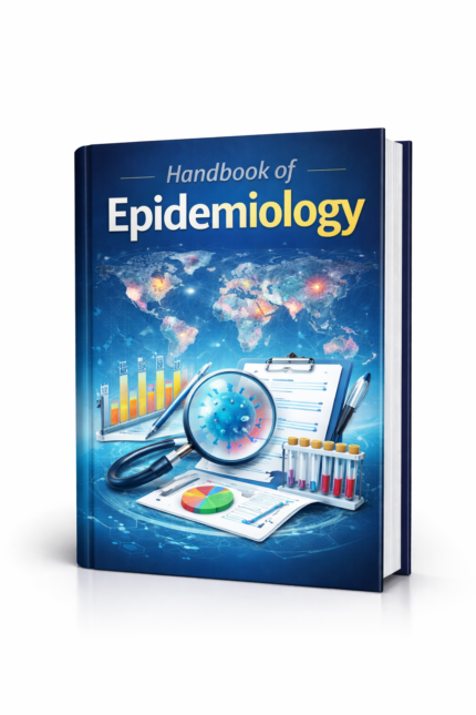 Handbook of epidemiology guide showing public health research, disease analysis, and epidemiological study methods for students and healthcare professionals