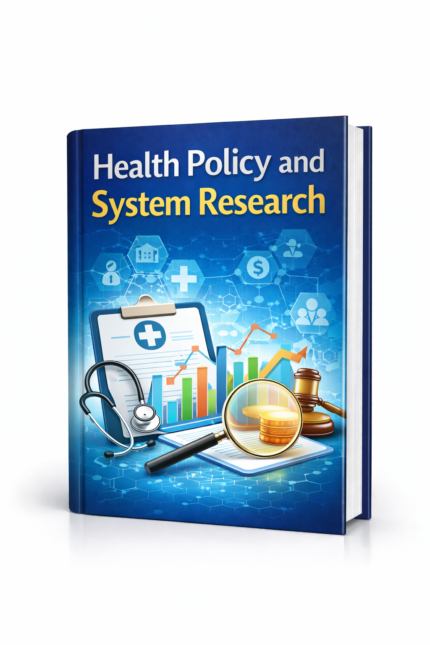 Health policy and system research guide showing healthcare system analysis, policy development, and public health research methods for professionals and students