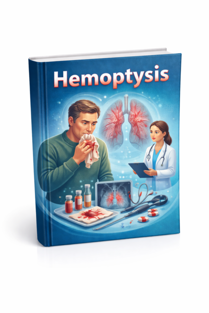Hemoptysis clinical guide showing diagnosis and treatment of coughing blood in respiratory medicine and emergency healthcare settings