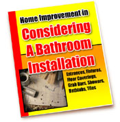 Bathroom Installation Guide showing modern bathroom renovation, home improvement planning, plumbing layout, and bathroom design concept