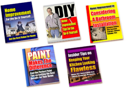 Home Improvement Reports Collection showing renovation planning documents, home upgrade guides, and professional remodeling concept imagery