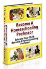 Homeschooling Your Child Guide showing parent teaching child at home, education setup, learning materials, and homeschooling classroom concept