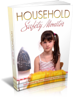 Household Safety Monitor Guide showing home safety checklist, family protection setup, secure house environment, and risk monitoring concept
