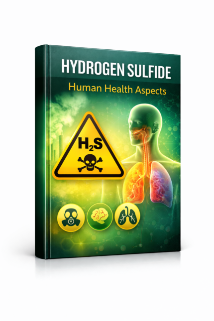 Hydrogen sulfide human health aspects guide showing toxic gas exposure risks, safety measures, and environmental health protection strategies