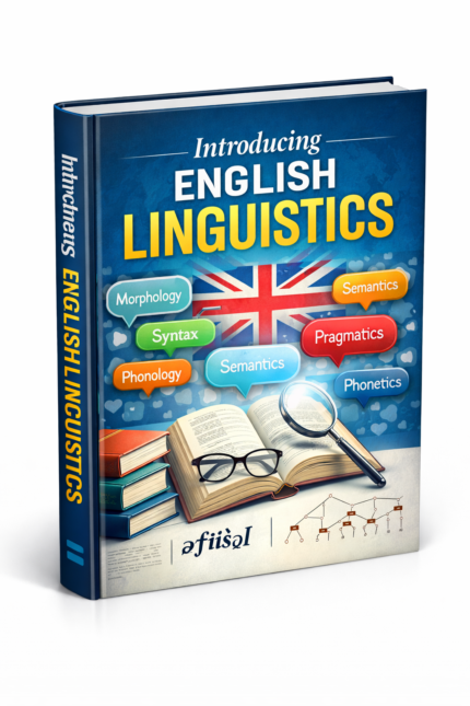 Introducing English Linguistics guide book cover English language structure phonetics syntax semantics SEO optimized academic textbook