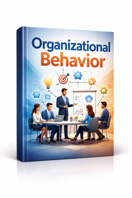 organizational behavior book showing workplace management leadership and team dynamics concepts