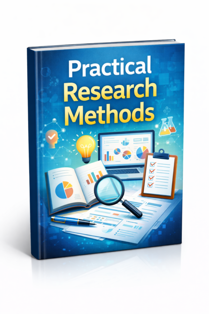research methods guide showing data analysis, study design, and academic research methodology for students and researchers