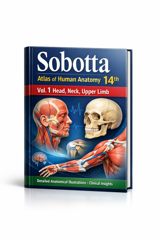 Sobotta anatomy atlas volume 1 showing detailed illustrations of head neck and upper limb human anatomy structures for medical study