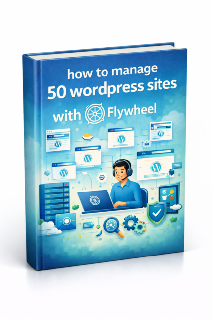 Manage multiple WordPress sites with Flywheel guide showing centralized dashboard, website management tools, and WordPress agency workflow optimization
