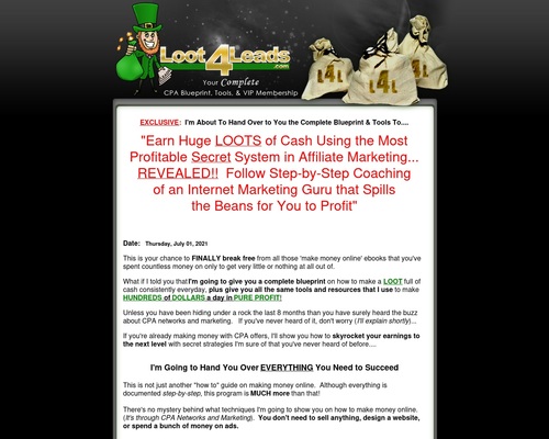 Loot4Leads – Your CPA Marketing Package on Steroids!