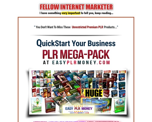 Unrestricted PLR Mega-Package