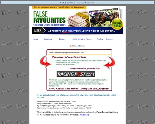 False favorites High Quality Horse Racing System Proven To Win