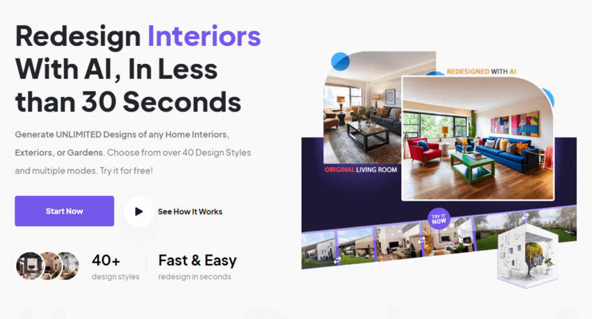 HomeDesignsAI – Interiors & Exteriors with AI, in Less than 30 Seconds