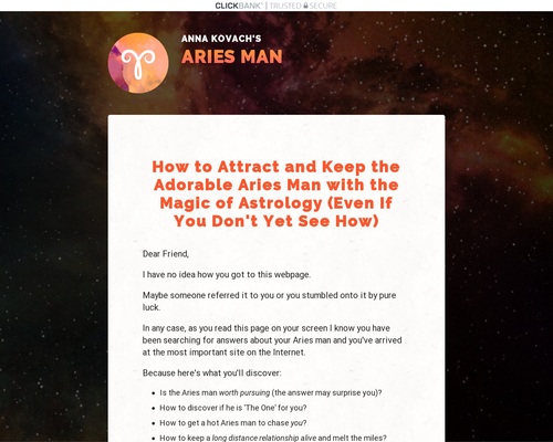 Aries Man Secrets: Starving Crowd LOVES This Astro-Dating Offer