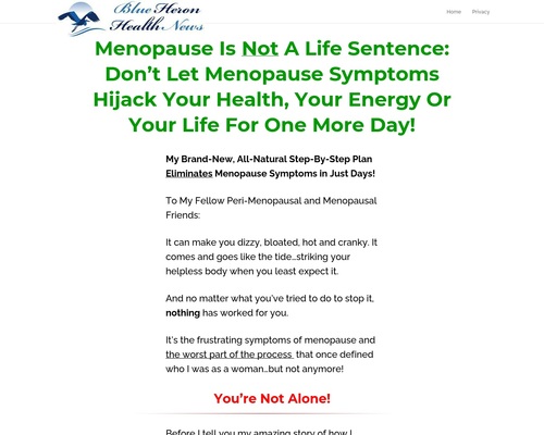 The Menopause Solution – Blue Heron Health News