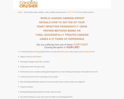 Candida Crusher – Permanent Yeast Infection Solution by Dr Eric Bakker