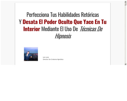 Oratoria Hipnótica – Secretos de Oratoria e Hipnosis